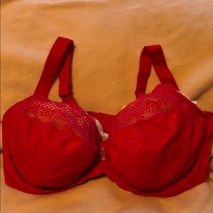 Elomi Red Lace Bra Size 38H(US)